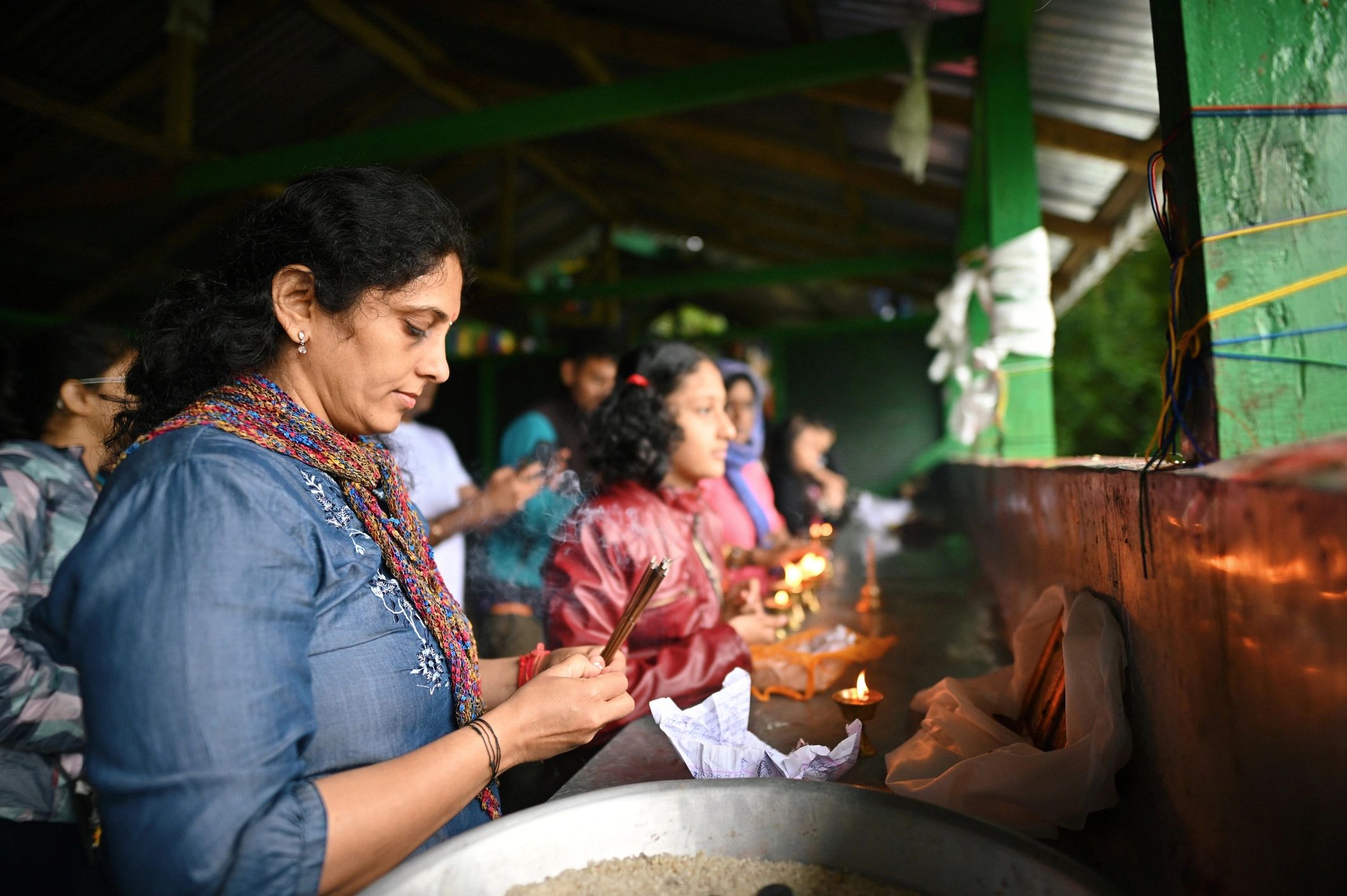 Indian cultural community moment with traditional atmosphere